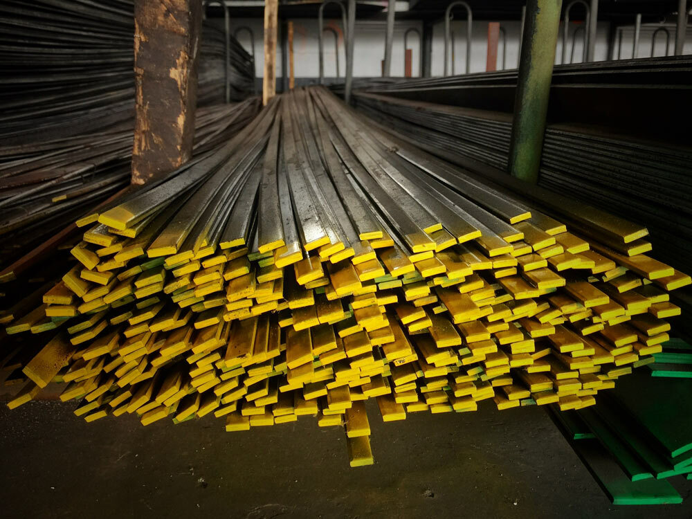stacked steel flat bar