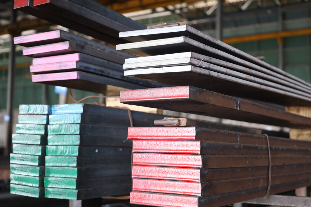 stacked steel flat bar